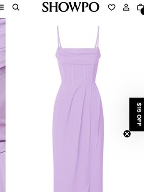 Showpo Lavender Spaghetti Strap Midi Dress